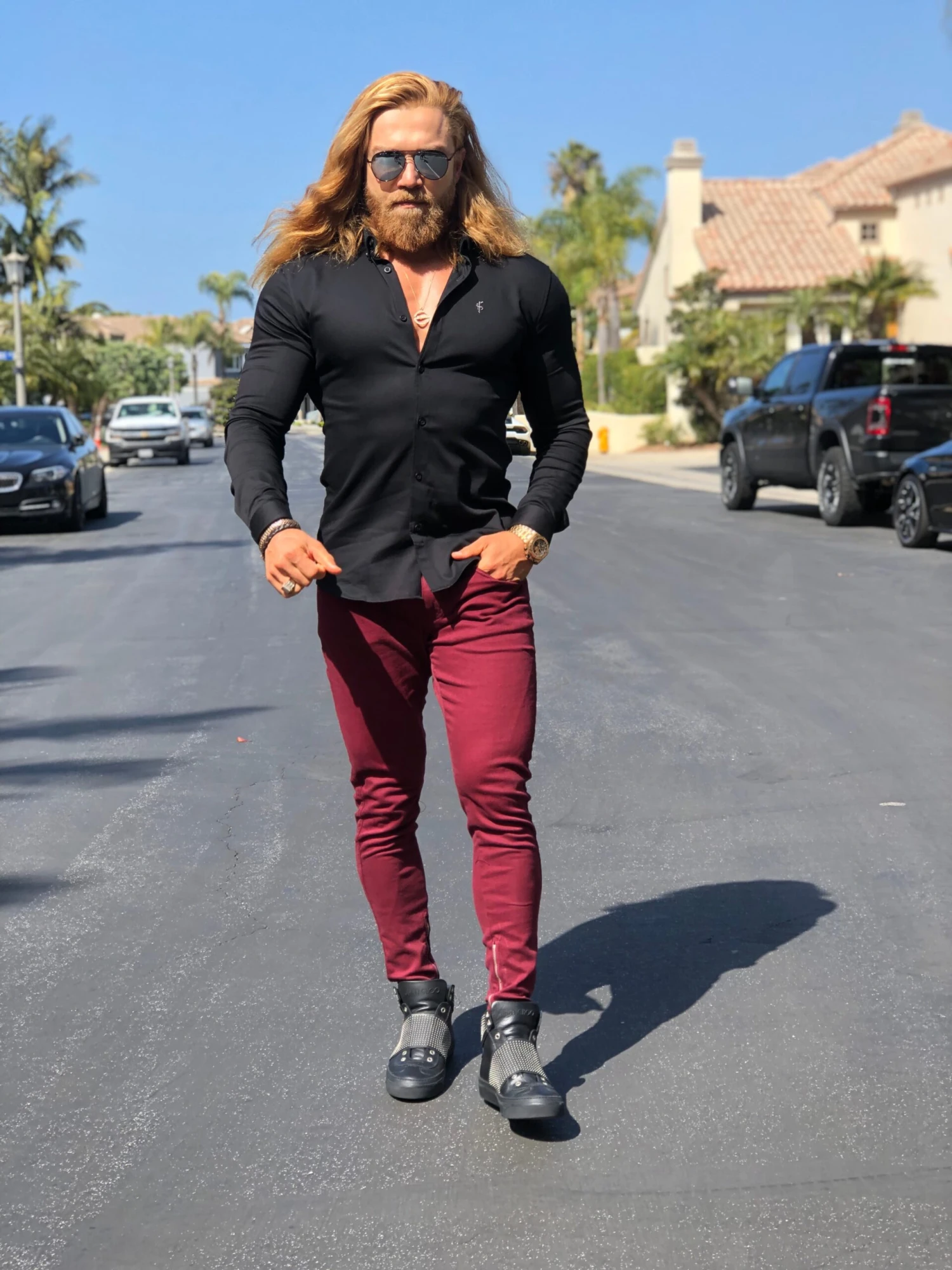 Father Sons Super Slim Stretch Black Denim Long Sleeve (Silver Emblem) - FS295 - Image 17