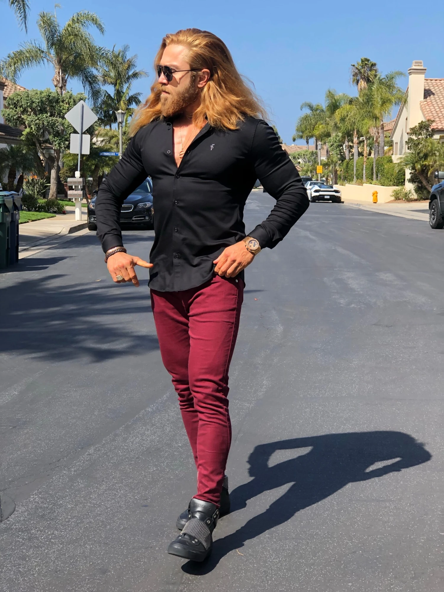 Father Sons Super Slim Stretch Black Denim Long Sleeve (Silver Emblem) - FS295 - Image 19