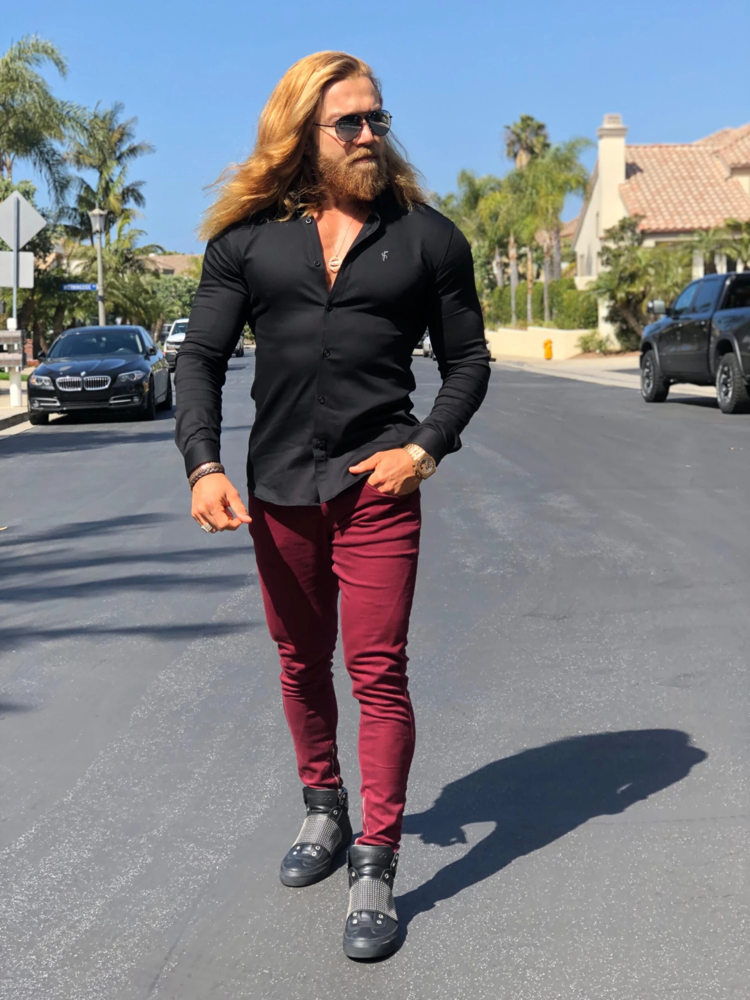 Father Sons Super Slim Stretch Black Denim Long Sleeve (Silver Emblem) - FS295 - Image 18